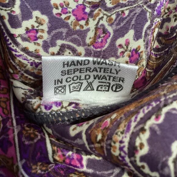 Perry Walker Collective Silk Blend Purple Pink Paisley Shift Maxi Dress 1 S - Picture 5 of 7